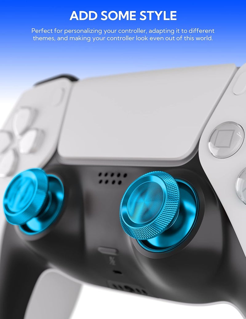 Avericht Metal Thumbsticks for PS5 Controller, Aluminum Joystick Replacement Kit for Dualsense Controller Accessories (Blue) - Image 4